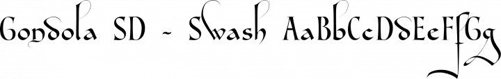 Gondola SD - Swash Regular free font