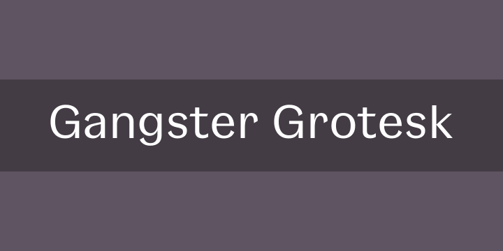  Gangster  Grotesk Font  Free by Pizza Typefaces Font  Squirrel