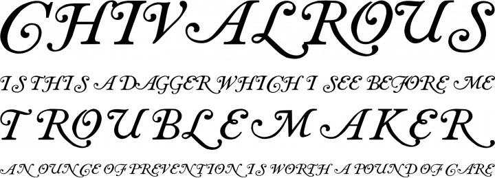 Caslon Swash Font Zillion 