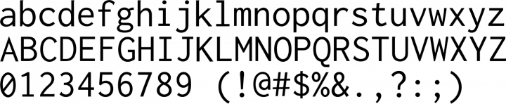 Inconsolata Font Specimen