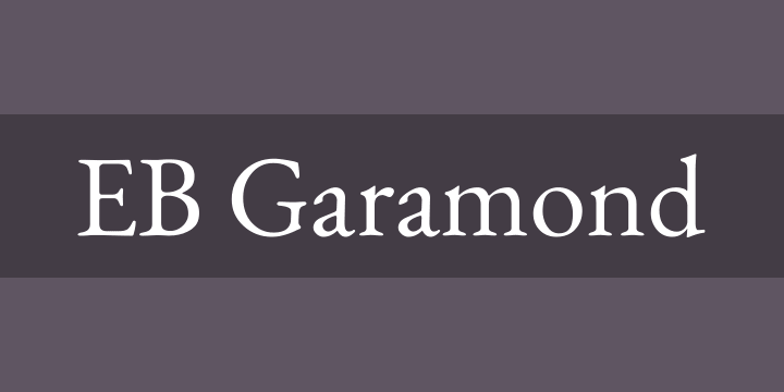 EB Garamond Font Free by Georg Duffner » Font Squirrel