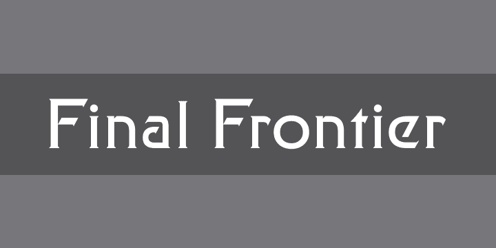 Final Frontier | Font Zillion